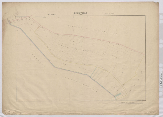 Plan du cadastre rénové - Eppeville : section D1