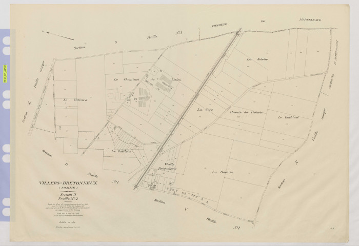 Plan du cadastre rénové - Villers-Bretonneux : section S2