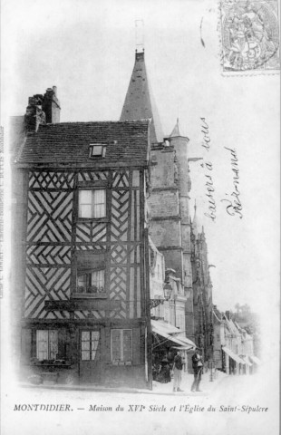 Maison du XVIe siècle et l'église du Saint-Sépulcre