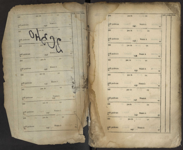 Contrôle des actes du bureau d'Albert pour la période du 27 juillet 1712 au 23 juin 1714