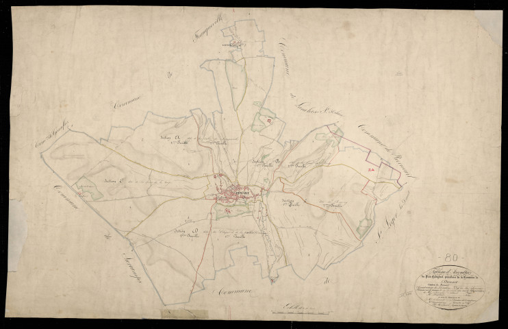 Plan du cadastre napoléonien - Domart -en-Ponthieu (Domart) : tableau d'assemblage