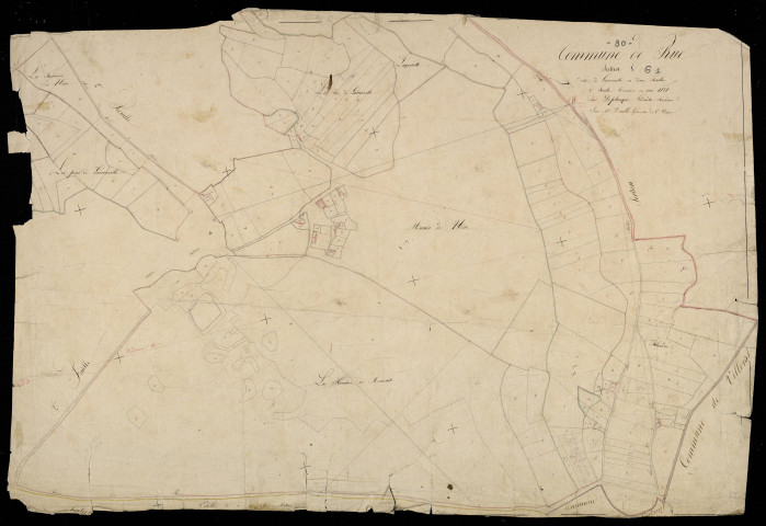 Plan du cadastre napoléonien - Rue : Larronville, G1