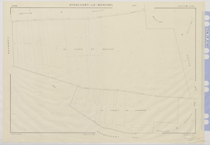 Plan du cadastre rénové - Ayencourt : section B5