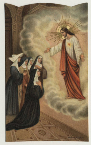 Le Sacré Coeur de Jésus apparaissant à des religieuses