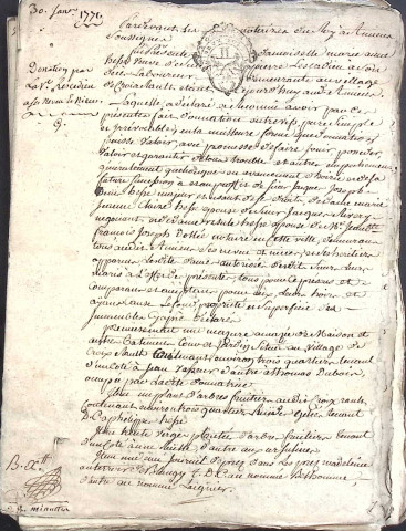 Etude de Me Jean Tubert à Amiens (étude n°11). Minutes de l'année 1771