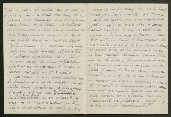 Témoignage de Vallière, E. et correspondance avec Jacques Péricard