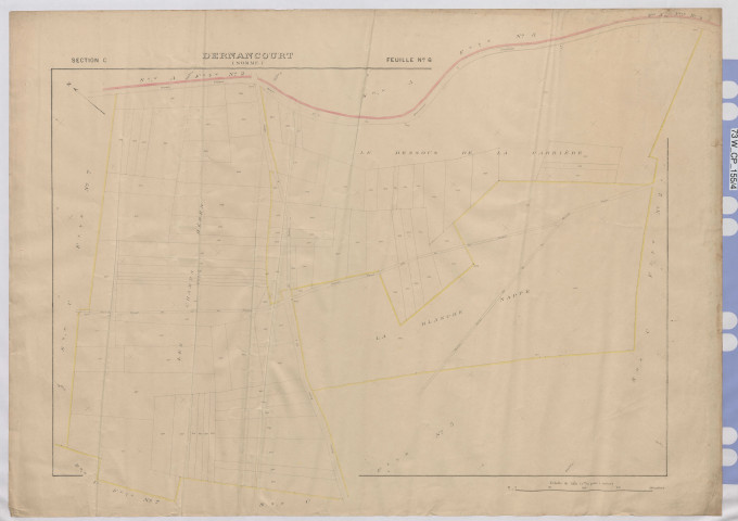 Plan du cadastre rénové - Dernancourt : section C6