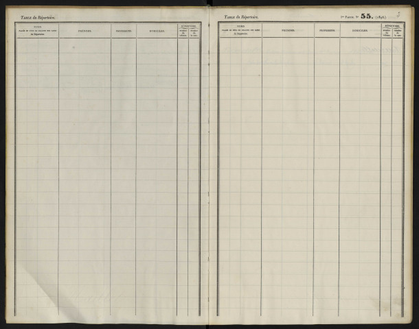 Table alphabétique du répertoire des formalités, de Dardanne à Daulny, registre n° 35 (Abbeville)
