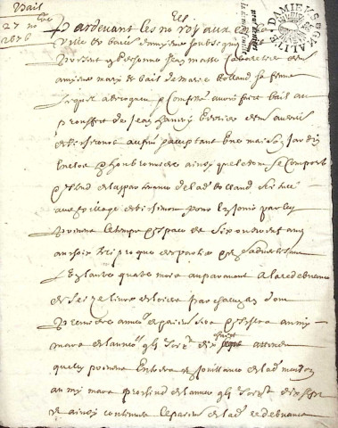 Etude de Me Jean Duval à Amiens (étude n°8). Minutes de l'année 1676