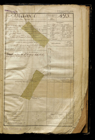 Brasset, Gustave Isaïe Raymond, né le 20 octobre 1899 à Agenville (Somme), classe 1919, matricule n° 493, Bureau de recrutement d'Abbeville