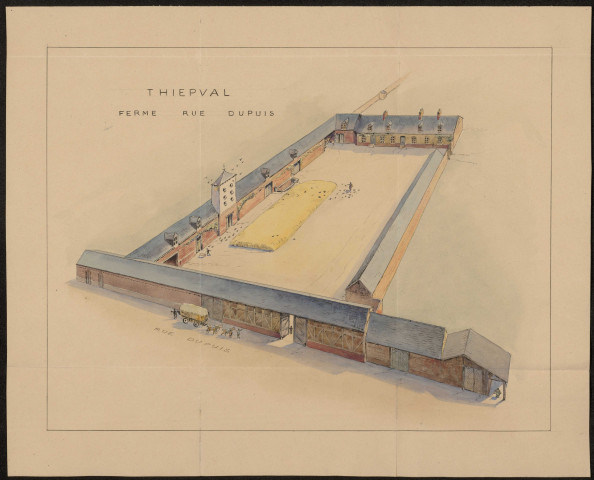 Thiepval. Demande d'indemnisation des dommages de guerre : dossier Portier (Château de Thiepval)