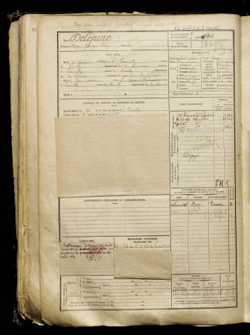 Delépine, Roger Georges Léon, né le 07 février 1896 à Loeuilly (Somme), classe 1916, matricule n° 136, Bureau de recrutement d'Amiens