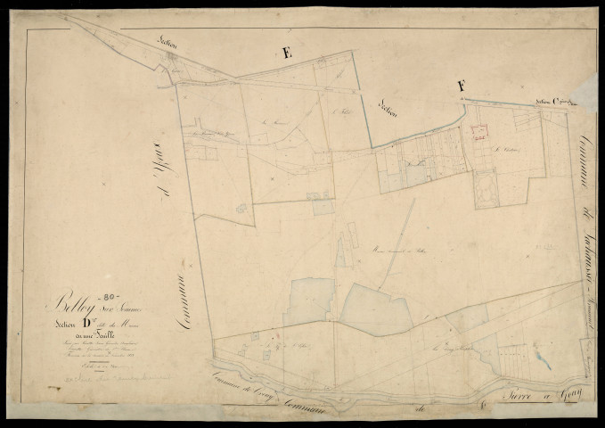 Plan du cadastre napoléonien - Belloy-sur-Somme : Marais (Le), D