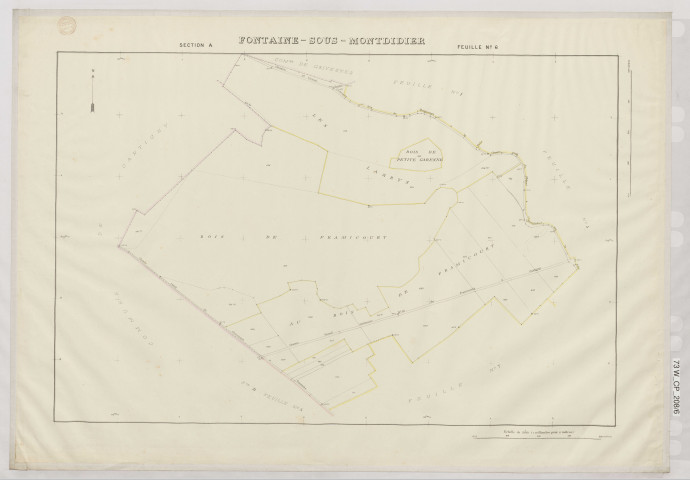Plan du cadastre rénové - Fontaine-sous-Montdidier : section A6