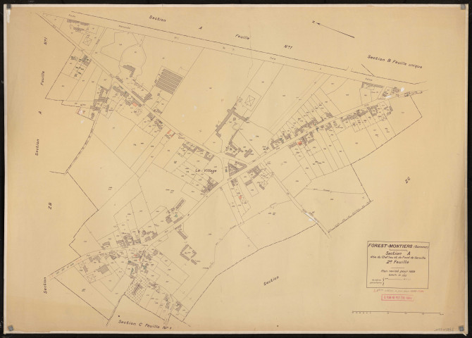 Plan du cadastre rénové - Forest-Montiers : section A2