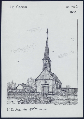 Le Crocq (Oise) : l'église fin XVIIIe - (Reproduction interdite sans autorisation - © Claude Piette)