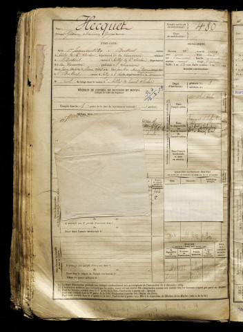 Hecquet, Gédéon Maurice Gustave, né le 01 janvier 1889 à Bussus-Bussuel (Somme), classe 1909, matricule n° 480, Bureau de recrutement d'Abbeville