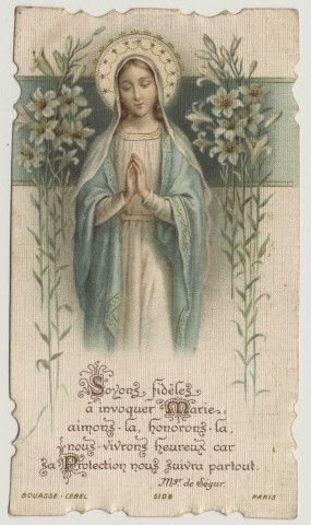 Soyons fidèles à invoquer Marie, aimons-la, honorons-la, nous vivrons heureux car la Protection nous suivra partout