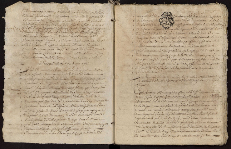 Doullens. Délibérations de l'échevinage