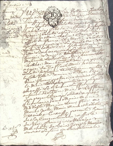 Etude de Me François Rémy Masson à Amiens (étude n°25). Minutes de l'année 1763