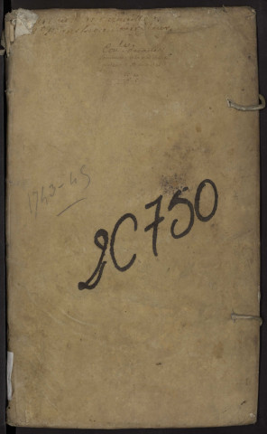 Contrôle des actes du bureau d'Andainville pour la période du 20 décembre 1742 au 31 juillet 1745