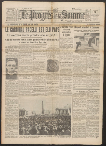 Le Progrès de la Somme, numéro 21713, 3 mars 1939