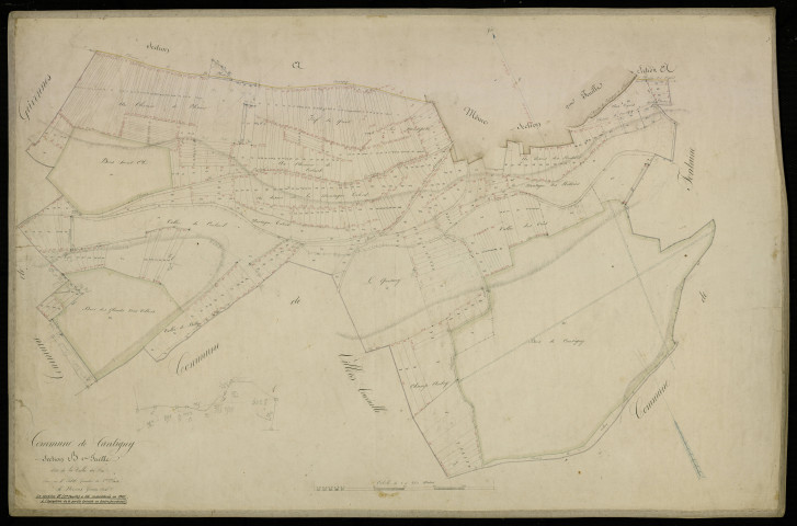 Plan du cadastre napoléonien - Cantigny : Vallée des Oies (la), B1