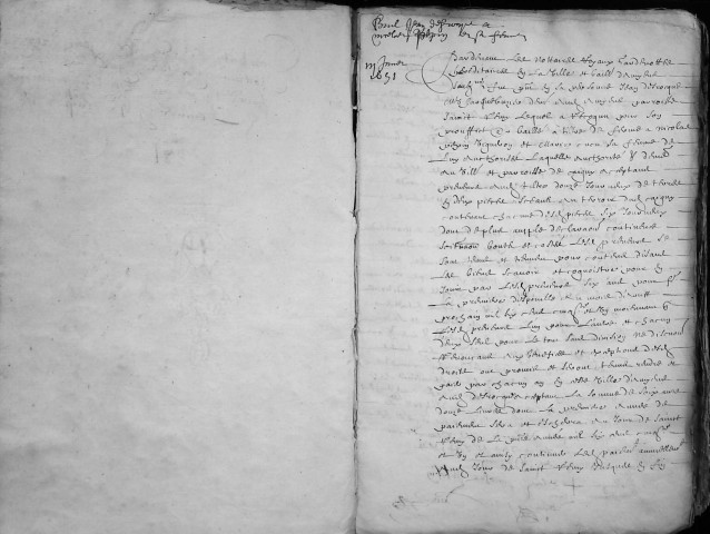 Etude de Me Jean Daiz à Amiens (étude n°22). Minutes de l'année 1651