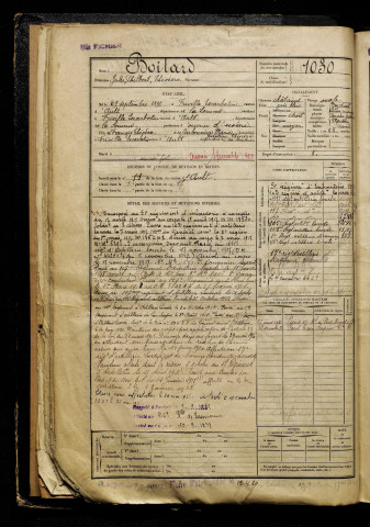 Boitard, Jules Philbert Théodore, né le 29 septembre 1898 à Friville-Escarbotin (Somme), classe 1918, matricule n° 1030, Bureau de recrutement d'Abbeville
