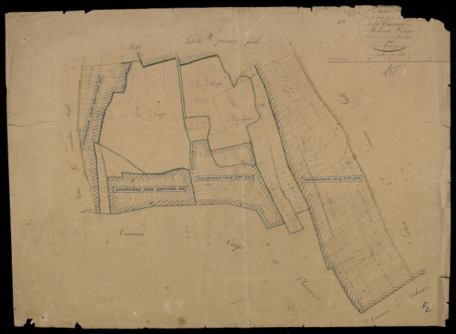 Plan du cadastre napoléonien - Molliens-Dreuil (Molliens Vidame) : Bois de Camps (Le), F2