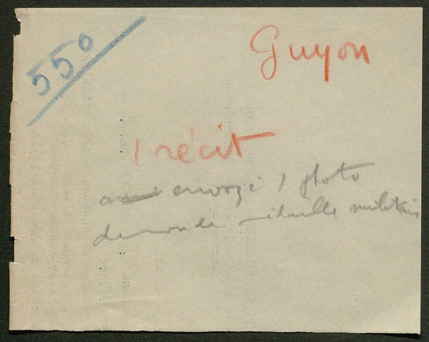 Témoignage de Guyon, Jean-Baptiste et correspondance avec Jacques Péricard