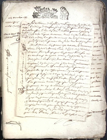 Etude de Me Adrien Dehen à Amiens (étude n°24). Minutes de l'année 1692