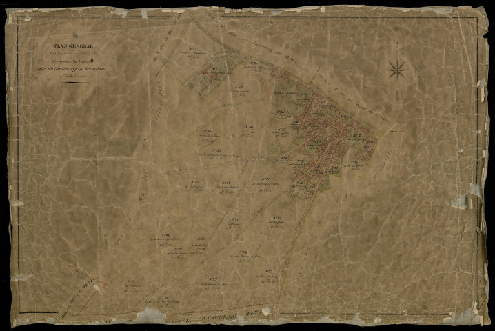Plan du cadastre napoléonien - Amiens (Amiens) : Faubourg de Beauvais (Le), D