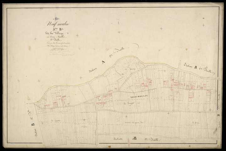 Plan du cadastre napoléonien - Neufmoulin (Neuf-Moulin) : Village (Le), B2