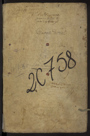 Contrôle des actes du bureau d'Andainville pour la période du 7 mai 1758 au 27 février 1760
