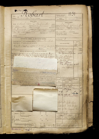 Robart, Fernand Oscar François, né le 04 avril 1897 à Berck (Pas-de-Calais), classe 1917, matricule n° 1151, Bureau de recrutement d'Abbeville