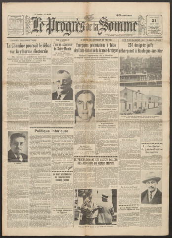 Le Progrès de la Somme, numéro 21823, 21 juin 1939