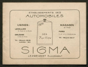 Publicités automobiles : Sigma