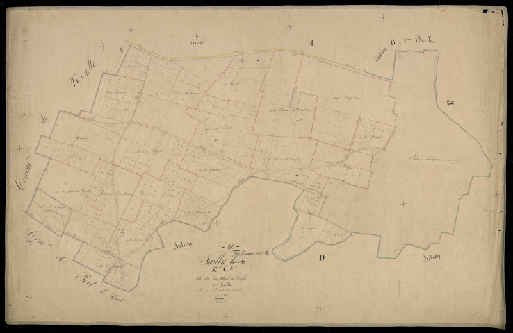Plan du cadastre napoléonien - Sailly-Flibeaucourt (Sailly-le sec) : Bois planté de Noyelle (Le), C1