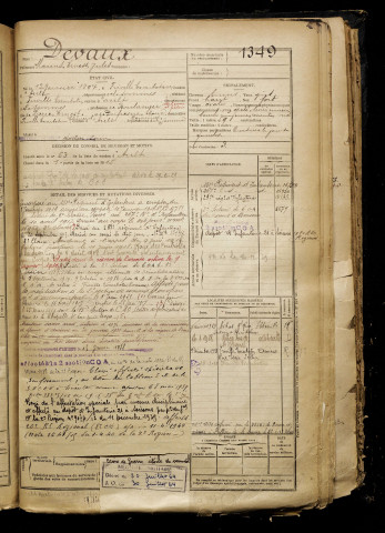 Devaux, Marius Ernest Jules, né le 12 janvier 1897 à Friville-Escarbotin (Somme), classe 1917, matricule n° 1349, Bureau de recrutement d'Abbeville