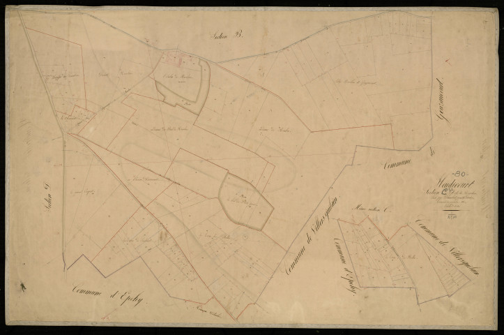Plan du cadastre napoléonien - Heudicourt : Révelon, C