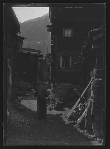 Une rue à Zermatt - juillet 1903