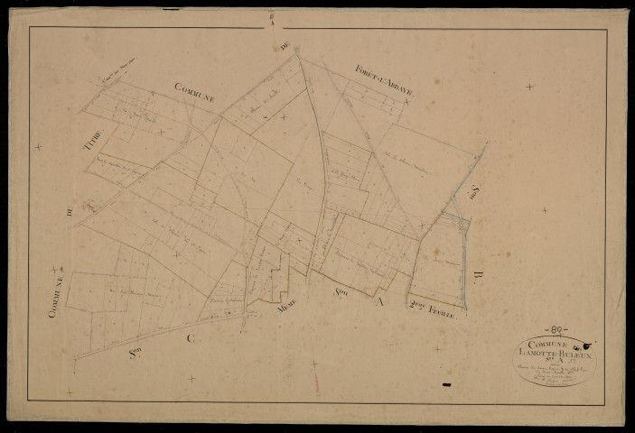 Plan du cadastre napoléonien - Lamotte-Buleux (Lamotte Buleux) : Chemin de Saint Esprit (Le) ; Chef-lieu (Le), A1