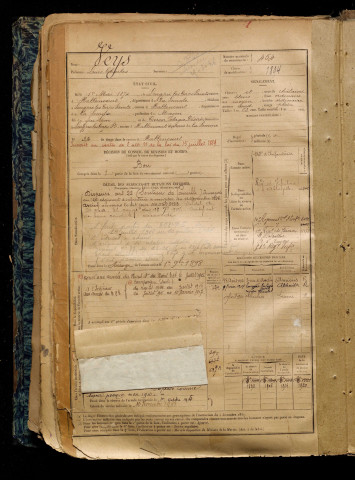 Veys, Louis Charles, né le 01 mai 1874 à Longpré-les-Corps-Saints (Somme), classe 1895, matricule n° 454, Bureau de recrutement d'Abbeville