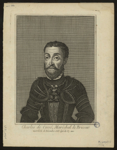 Charles de Cossé, Maréchal de Brissac, mort le 31 de décembre 1563 âgé de 57 ans