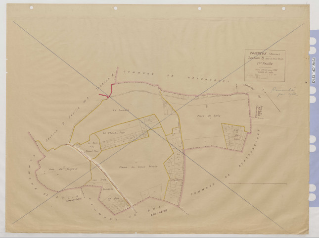 Plan du cadastre rénové - Coigneux : section B1