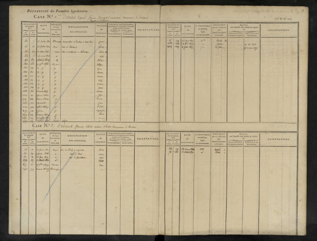 Répertoire des formalités hypothécaires, du 22/07/1823 au 05/05/1824, volume n° 45 (Conservation des hypothèques de Doullens)