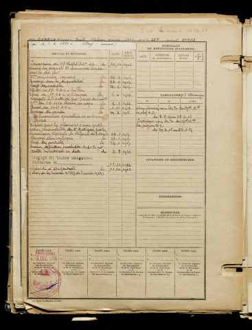 Corroy, Emile Alphonse, né le 04 février 1884 à Allery (Somme), classe 1904, matricule n° 357, Bureau de recrutement d'Amiens