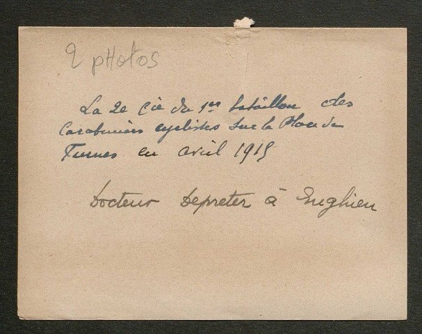 Témoignage de Depreter, E. (Médecin) et correspondance avec Jacques Péricard