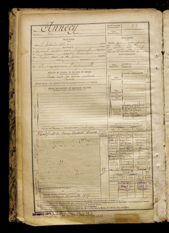 Annecy, Léon, né le 27 septembre 1878, classe 1898, matricule n° 372, Bureau de recrutement d'Abbeville